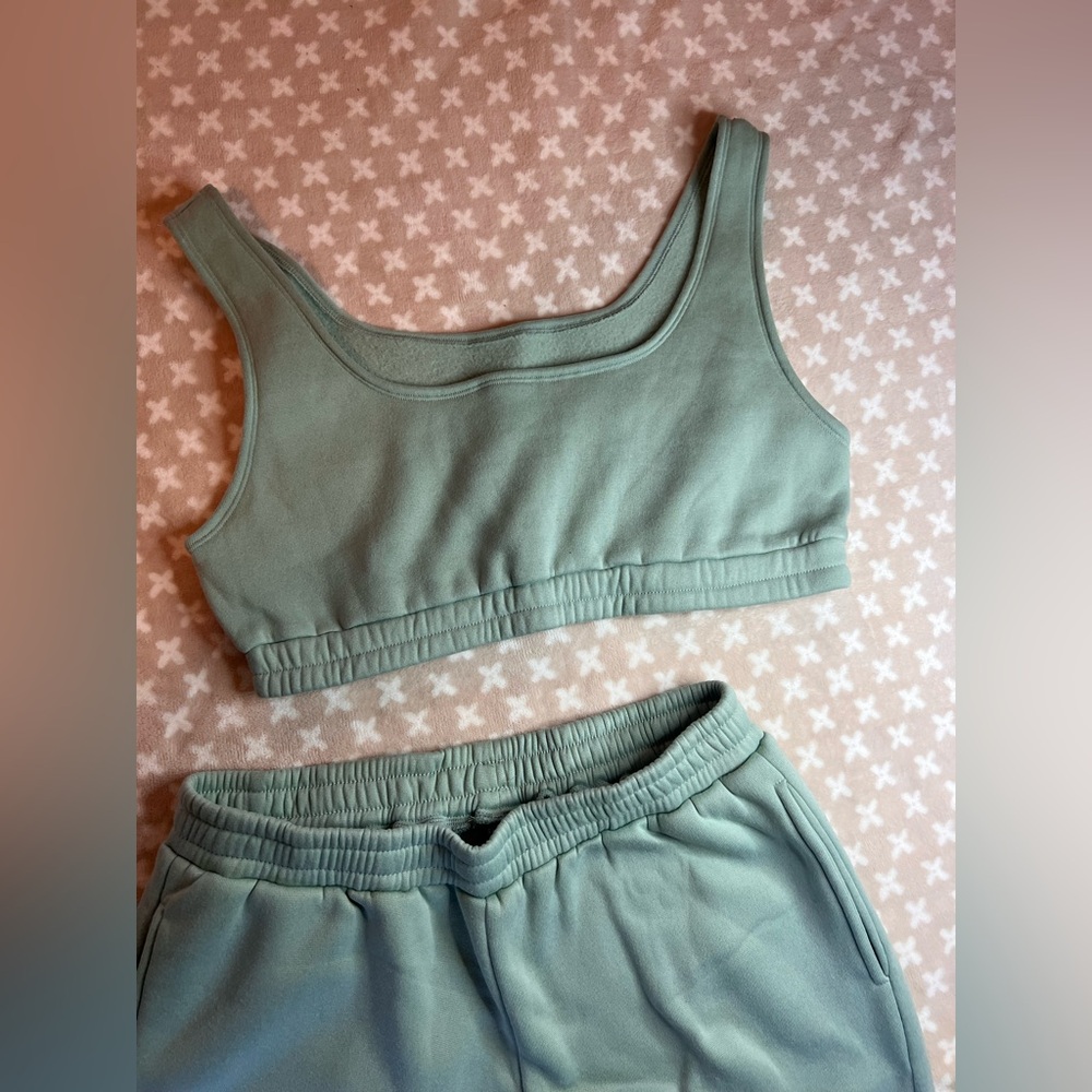 SHEIN Mint Green Joggers and top set XL
